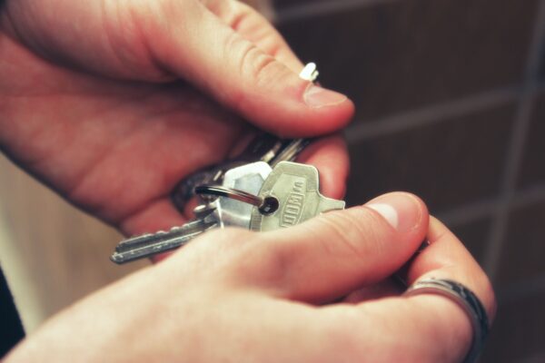 Man holding keys